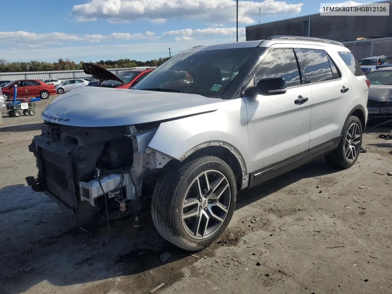 2017 Ford Explorer Sport VIN: 1FM5K8GT3HGB12126 Lot: 75465444