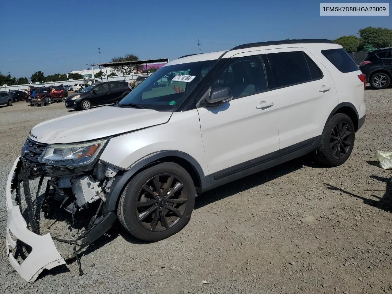 2017 Ford Explorer Xlt VIN: 1FM5K7D80HGA23009 Lot: 75570184