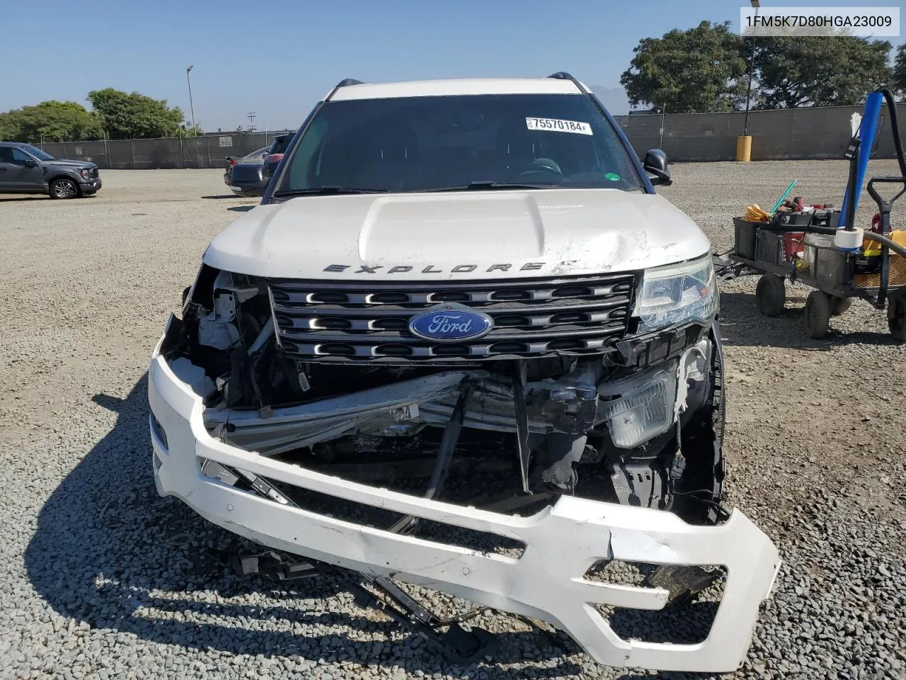 2017 Ford Explorer Xlt VIN: 1FM5K7D80HGA23009 Lot: 75570184