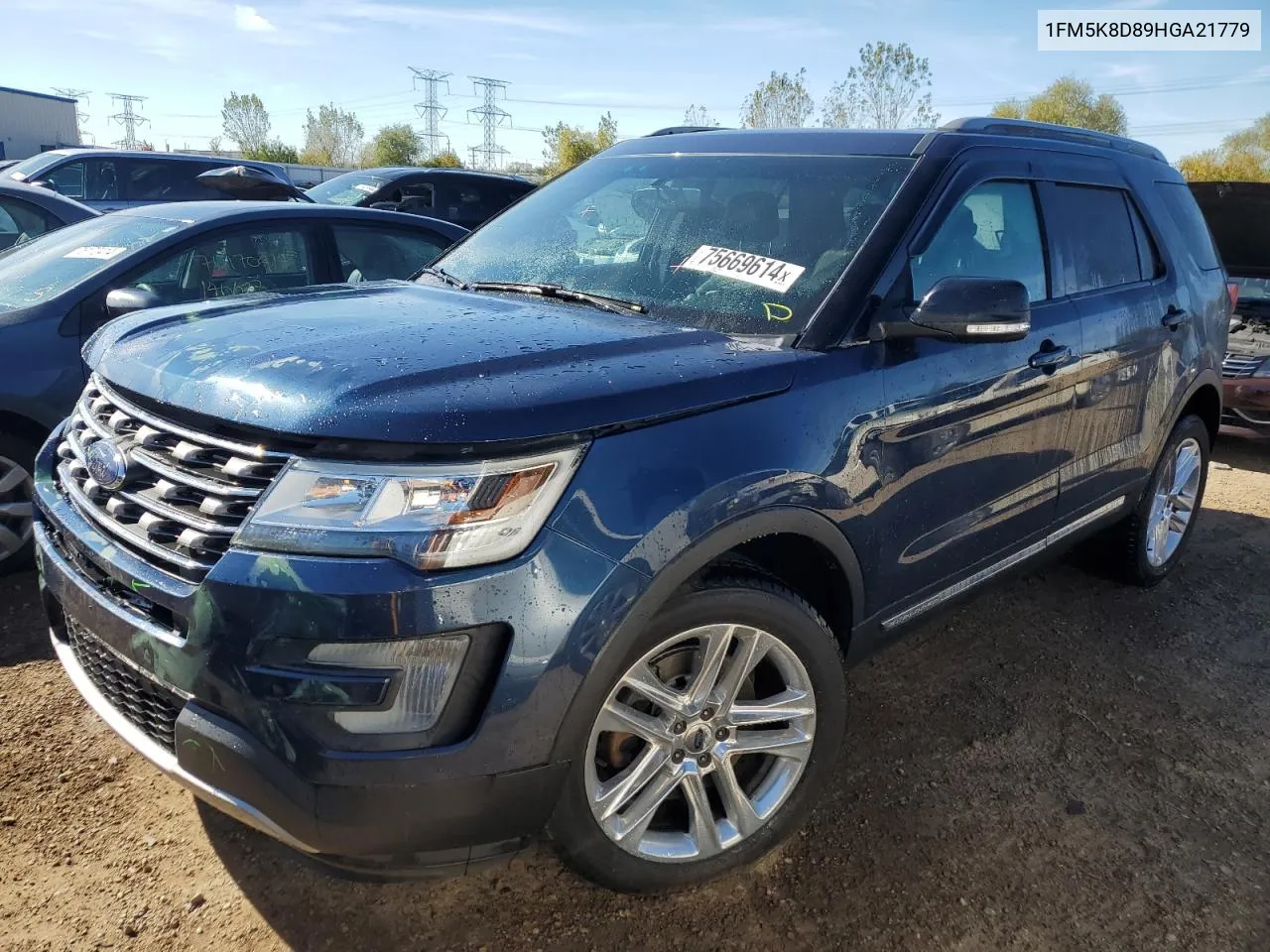 2017 Ford Explorer Xlt VIN: 1FM5K8D89HGA21779 Lot: 75669614