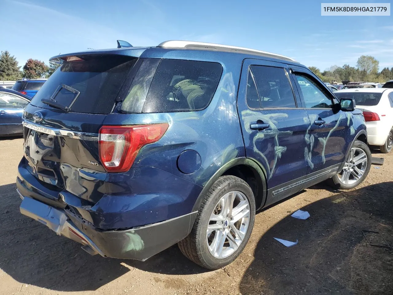 2017 Ford Explorer Xlt VIN: 1FM5K8D89HGA21779 Lot: 75669614