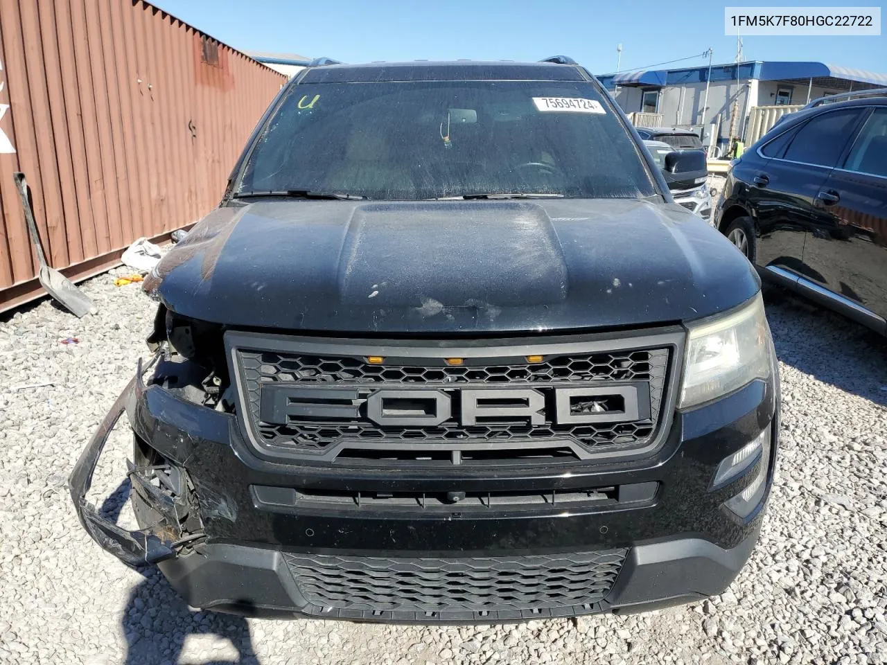 2017 Ford Explorer Limited VIN: 1FM5K7F80HGC22722 Lot: 75694724