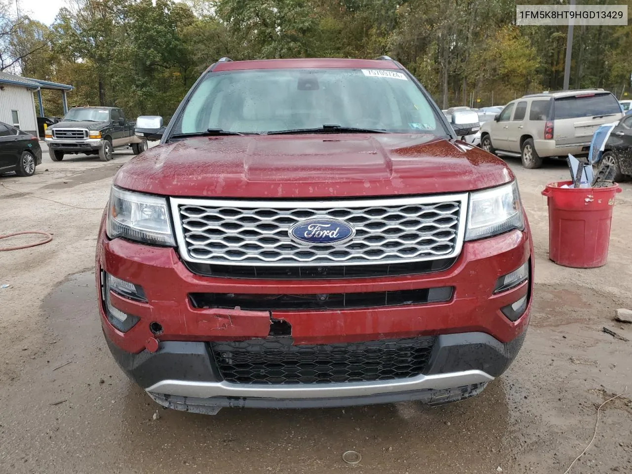 2017 Ford Explorer Platinum VIN: 1FM5K8HT9HGD13429 Lot: 75709724