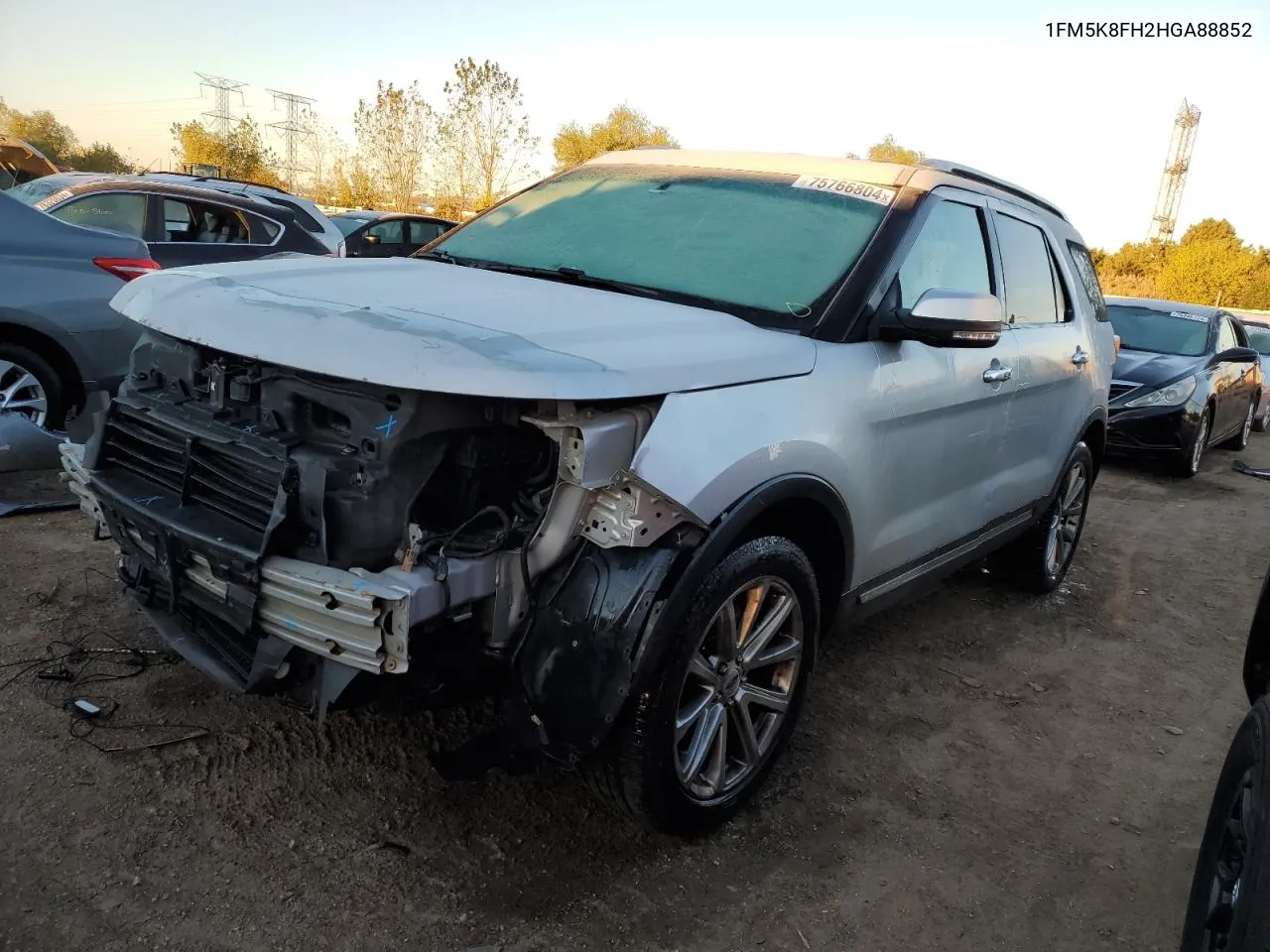 2017 Ford Explorer Limited VIN: 1FM5K8FH2HGA88852 Lot: 75766804