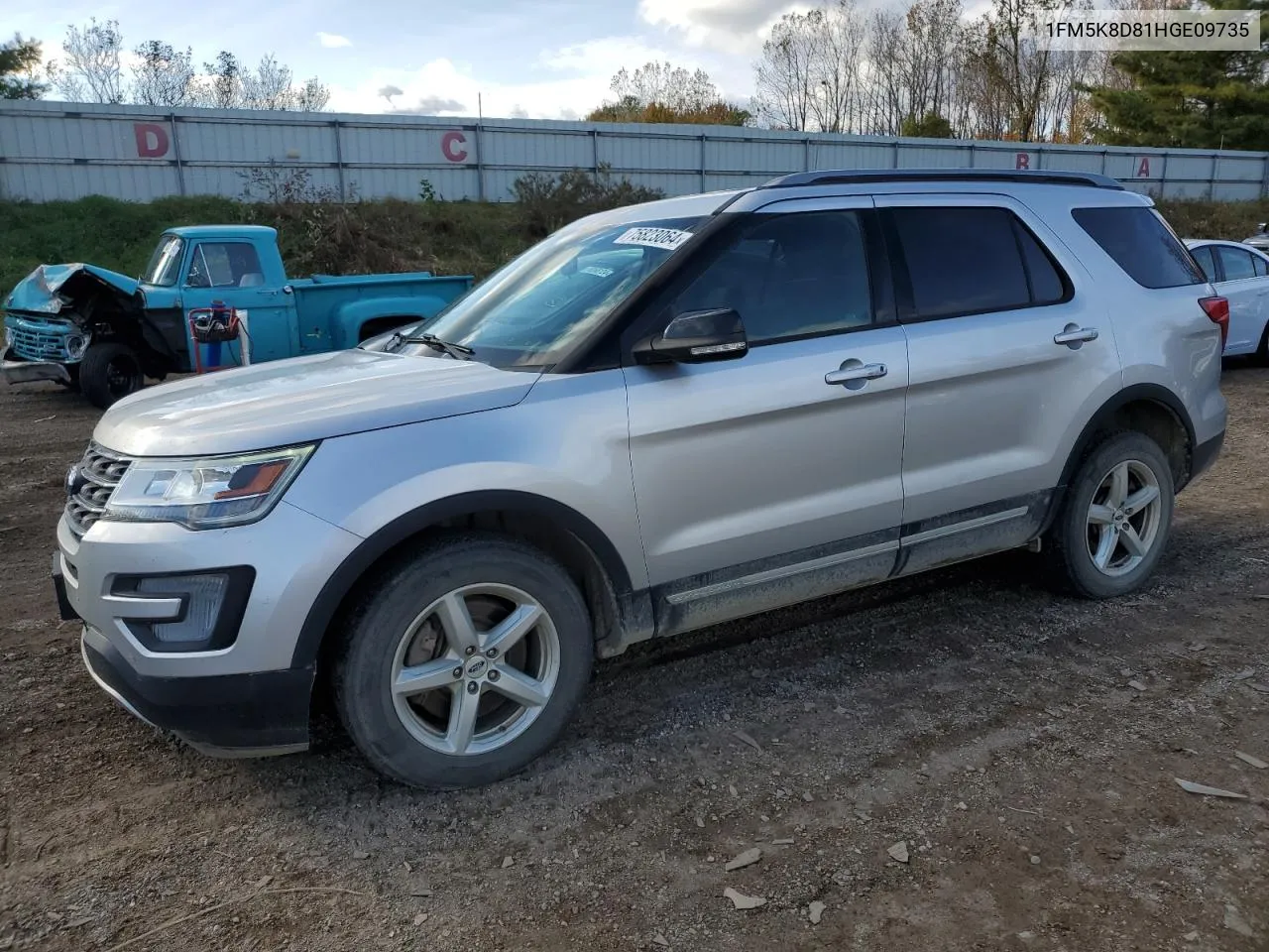 2017 Ford Explorer Xlt VIN: 1FM5K8D81HGE09735 Lot: 75823064