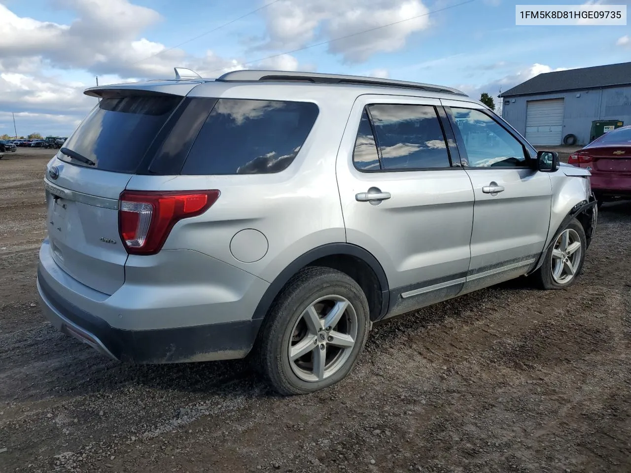 2017 Ford Explorer Xlt VIN: 1FM5K8D81HGE09735 Lot: 75823064