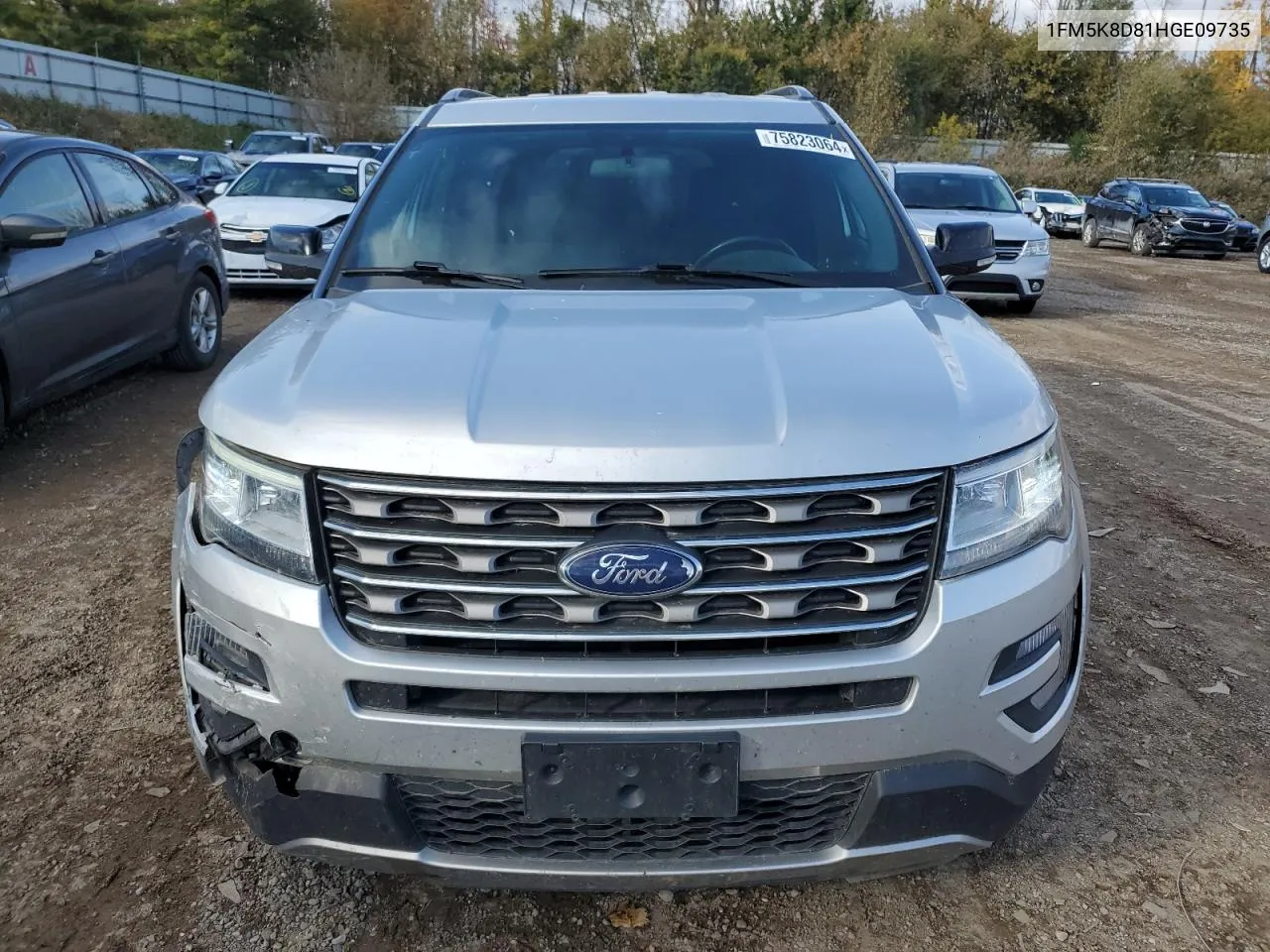 2017 Ford Explorer Xlt VIN: 1FM5K8D81HGE09735 Lot: 75823064