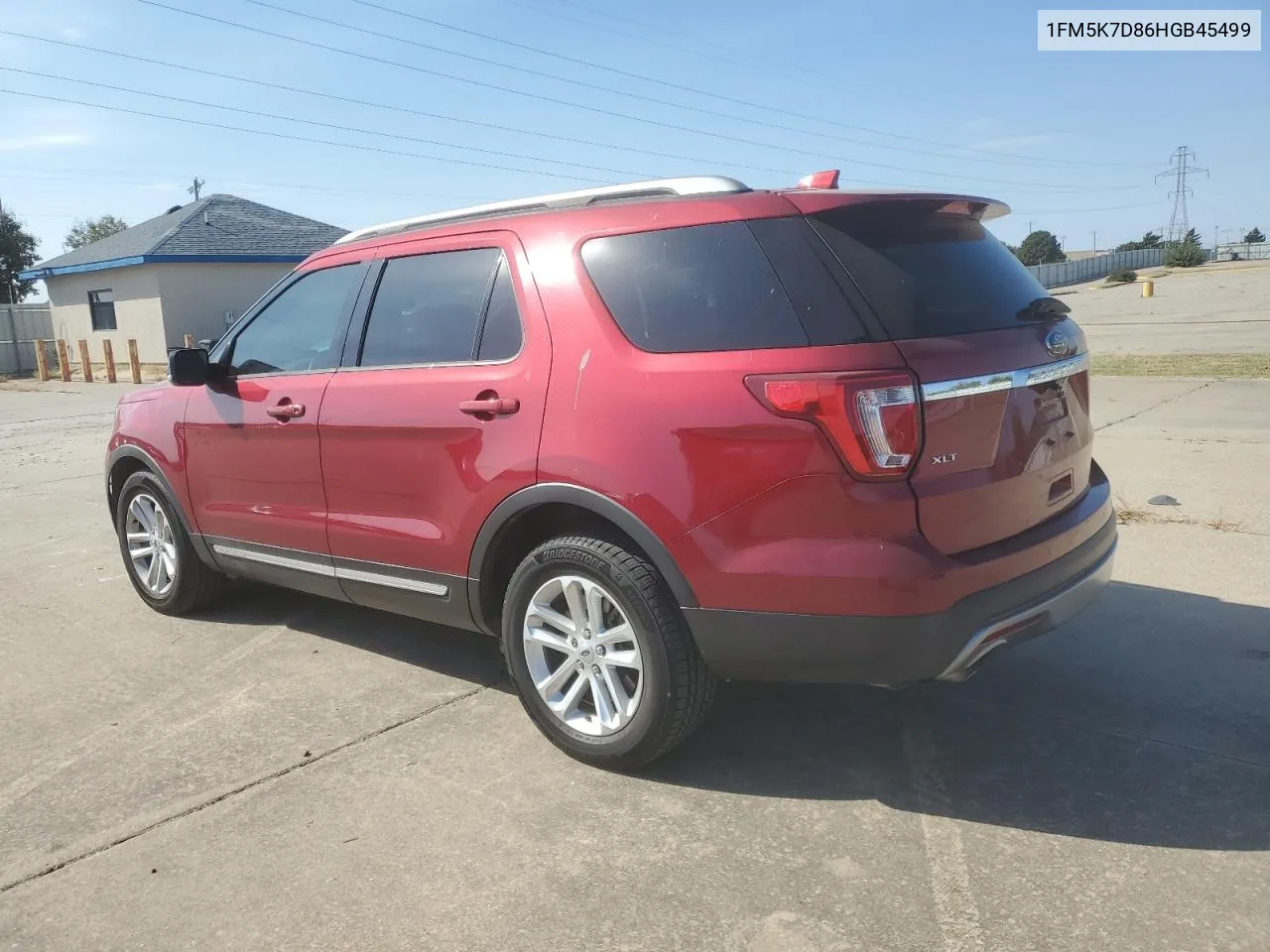 2017 Ford Explorer Xlt VIN: 1FM5K7D86HGB45499 Lot: 75854484