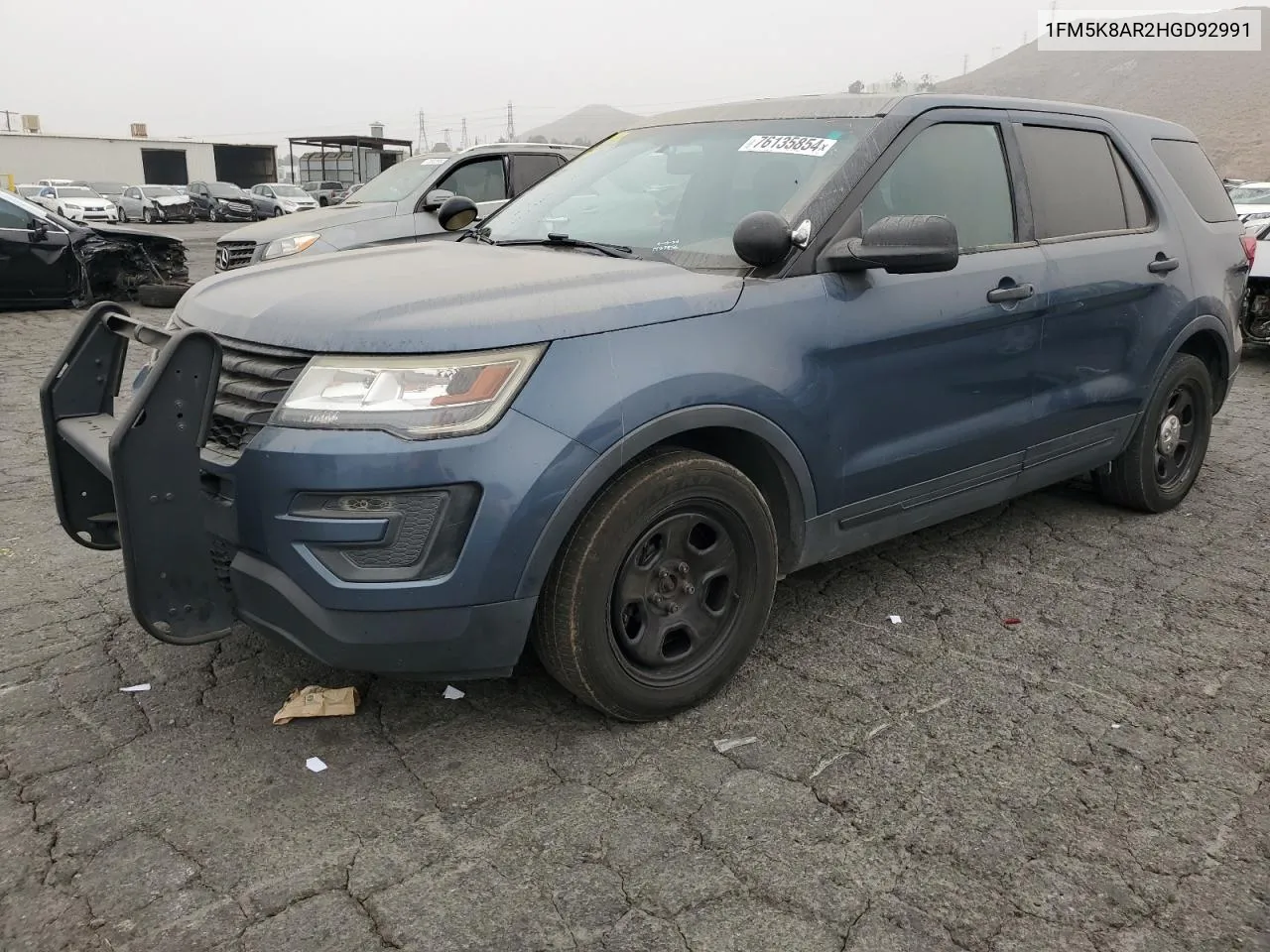 2017 Ford Explorer Police Interceptor VIN: 1FM5K8AR2HGD92991 Lot: 76135854