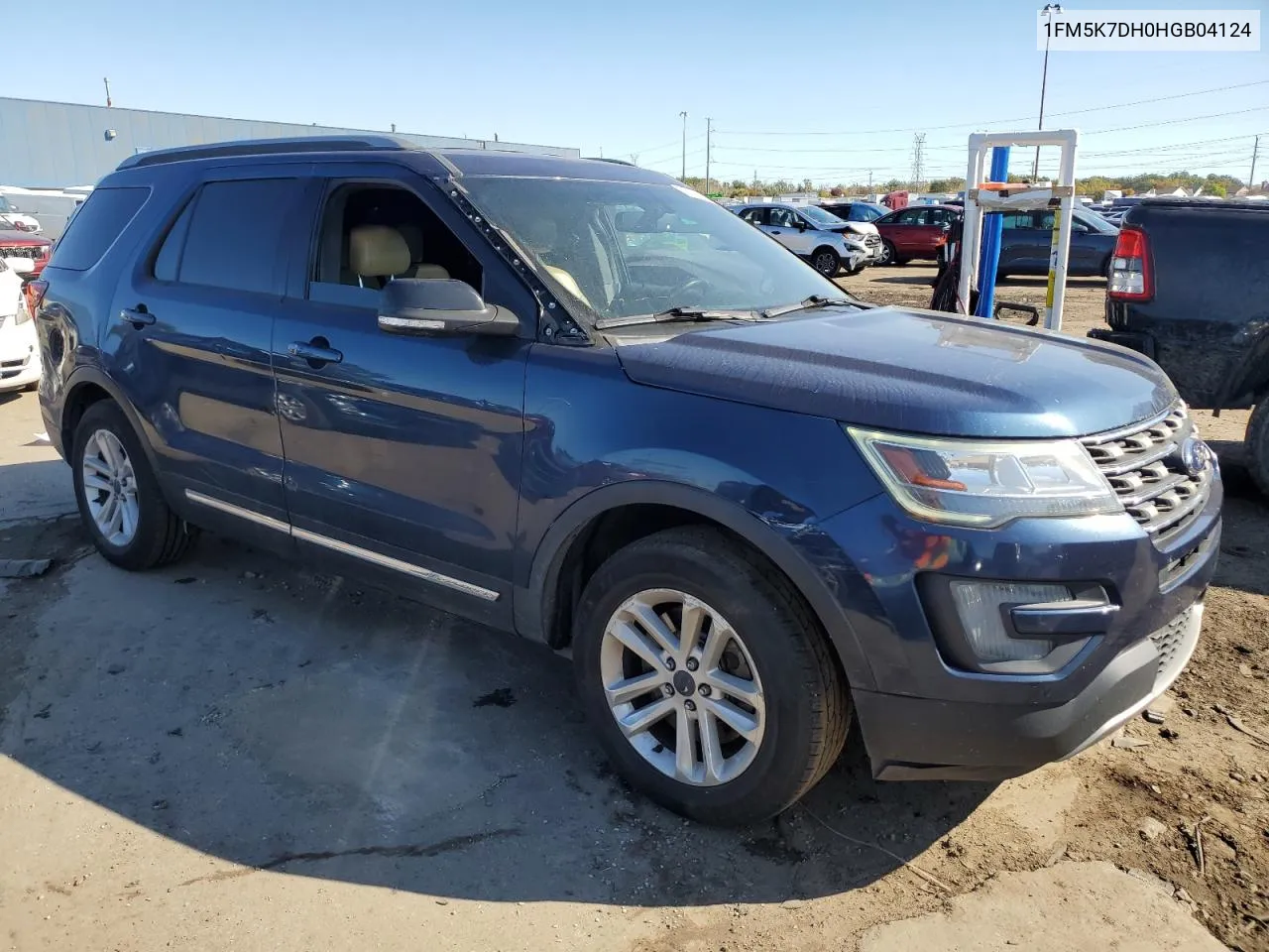 2017 Ford Explorer Xlt VIN: 1FM5K7DH0HGB04124 Lot: 76246654