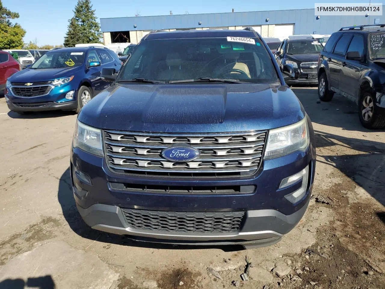 2017 Ford Explorer Xlt VIN: 1FM5K7DH0HGB04124 Lot: 76246654