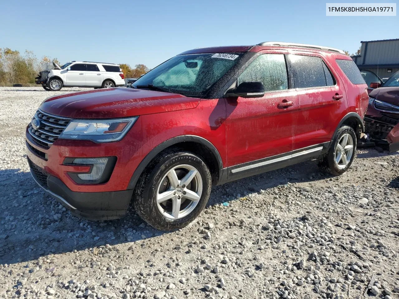 2017 Ford Explorer Xlt VIN: 1FM5K8DH5HGA19771 Lot: 76249734