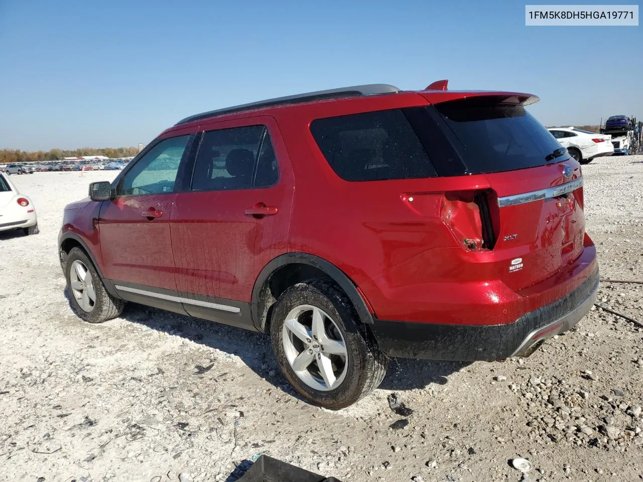 2017 Ford Explorer Xlt VIN: 1FM5K8DH5HGA19771 Lot: 76249734