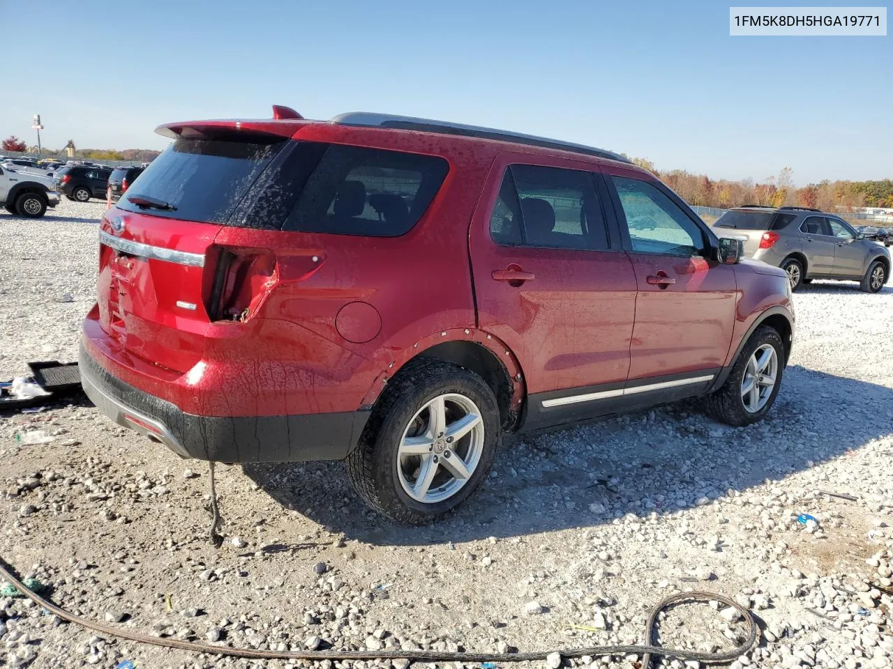 2017 Ford Explorer Xlt VIN: 1FM5K8DH5HGA19771 Lot: 76249734