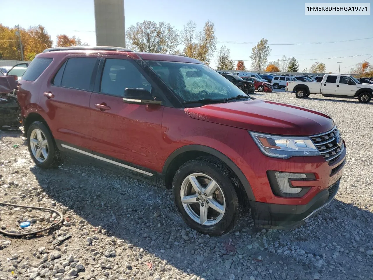 2017 Ford Explorer Xlt VIN: 1FM5K8DH5HGA19771 Lot: 76249734