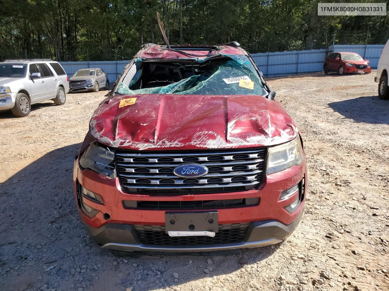 2017 Ford Explorer Xlt VIN: 1FM5K8D80HGB31331 Lot: 76406684