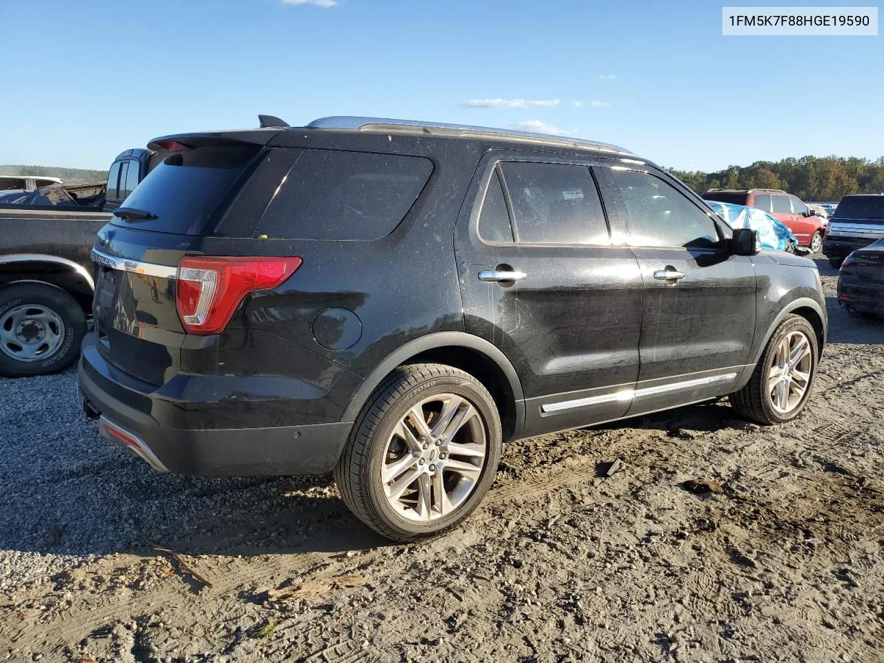 2017 Ford Explorer Limited VIN: 1FM5K7F88HGE19590 Lot: 76482874