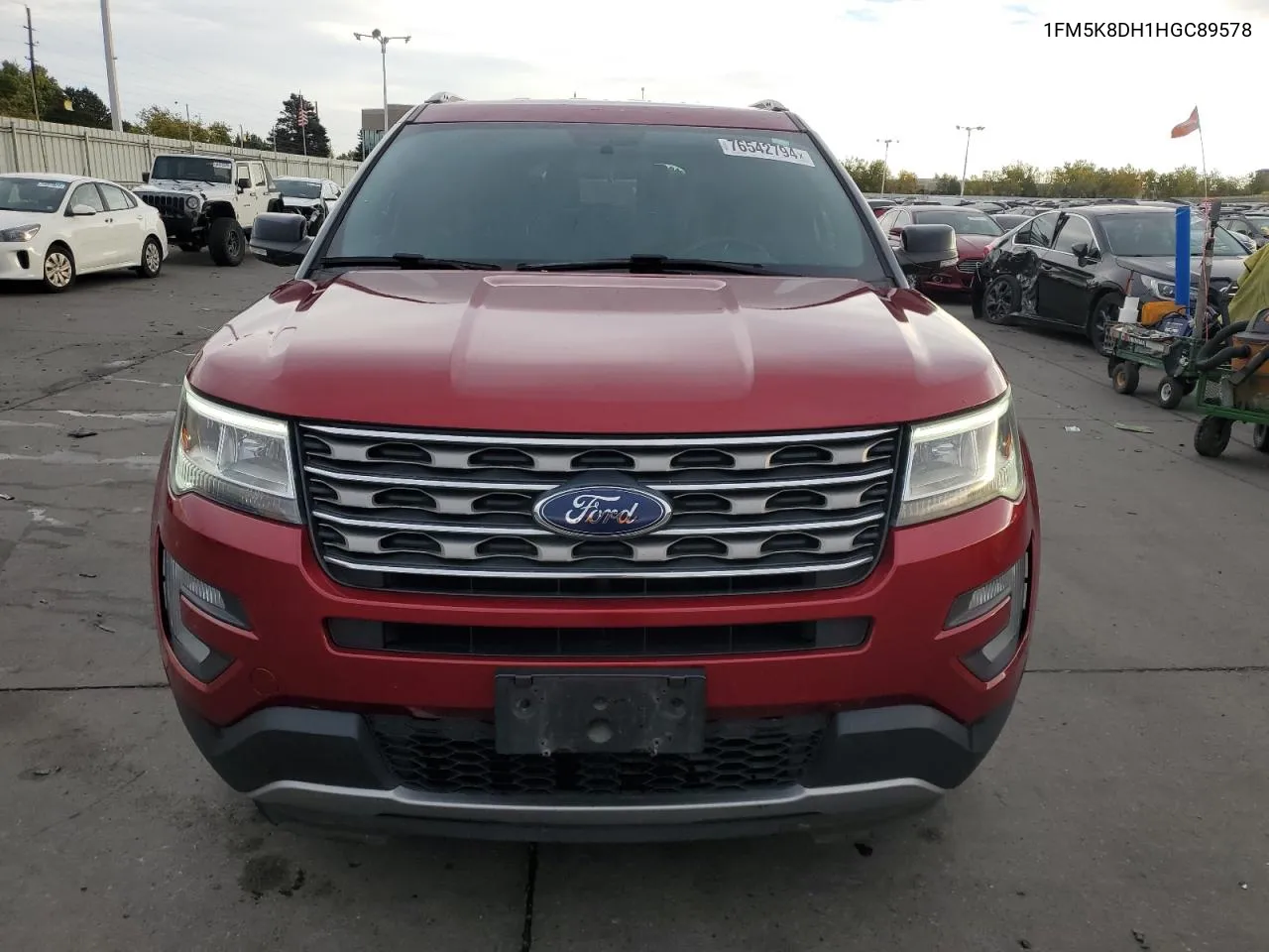 2017 Ford Explorer Xlt VIN: 1FM5K8DH1HGC89578 Lot: 76542794