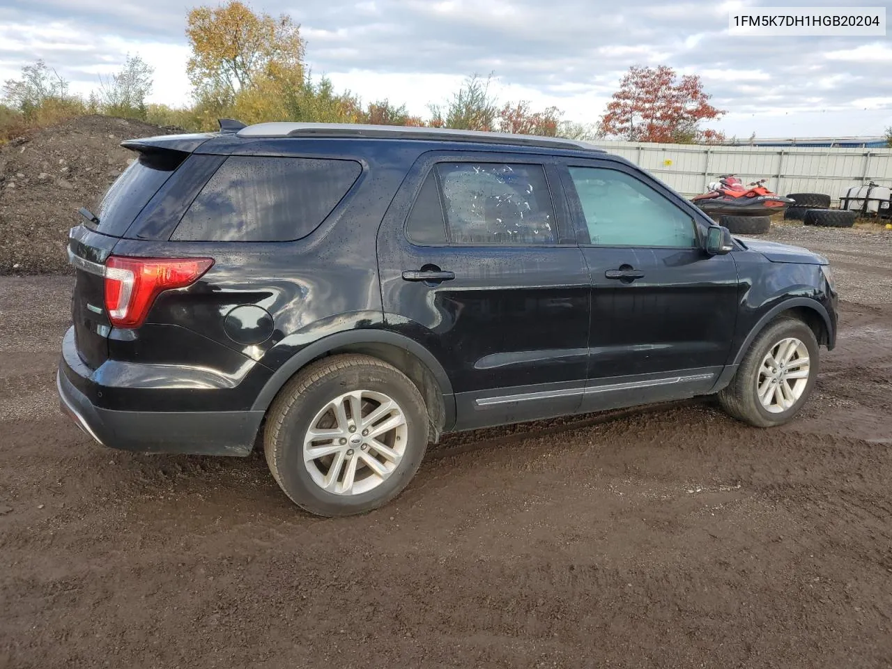 2017 Ford Explorer Xlt VIN: 1FM5K7DH1HGB20204 Lot: 76585554