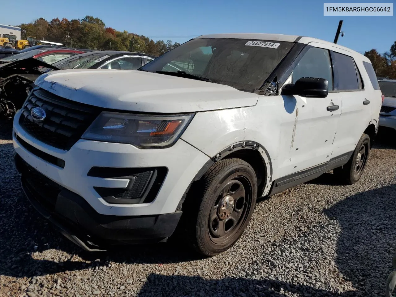 2017 Ford Explorer Police Interceptor VIN: 1FM5K8AR5HGC66642 Lot: 76627914