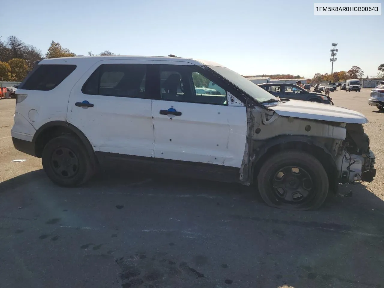 2017 Ford Explorer Police Interceptor VIN: 1FM5K8AR0HGB00643 Lot: 76733504