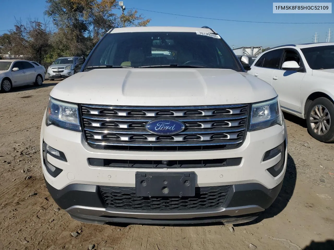 2017 Ford Explorer Limited VIN: 1FM5K8F85HGC52109 Lot: 76749244