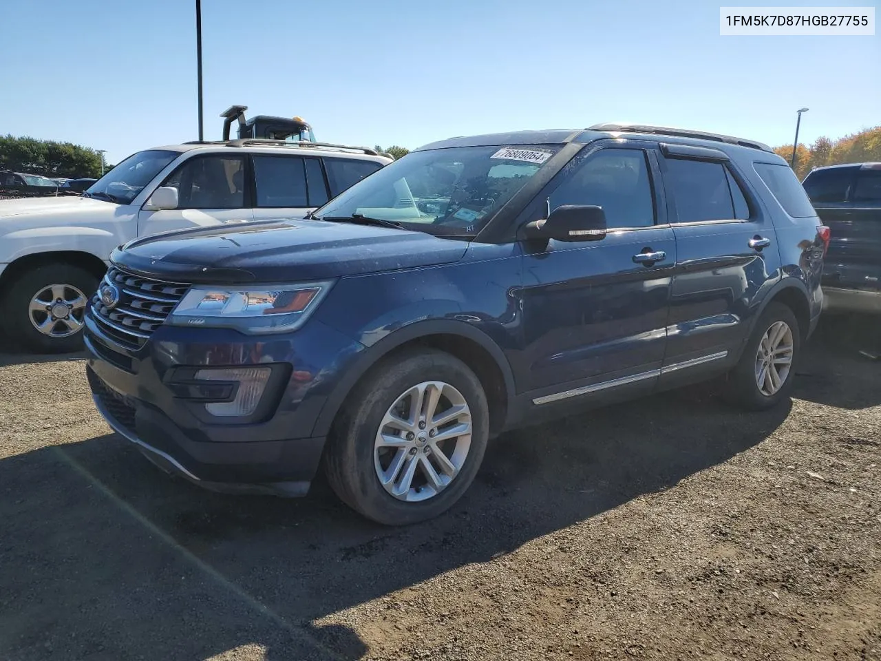 2017 Ford Explorer Xlt VIN: 1FM5K7D87HGB27755 Lot: 76809064