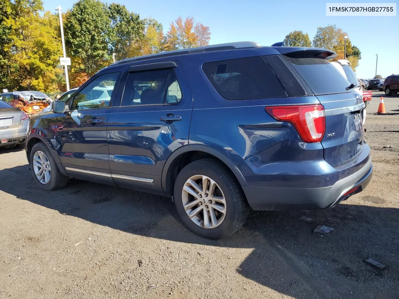 2017 Ford Explorer Xlt VIN: 1FM5K7D87HGB27755 Lot: 76809064