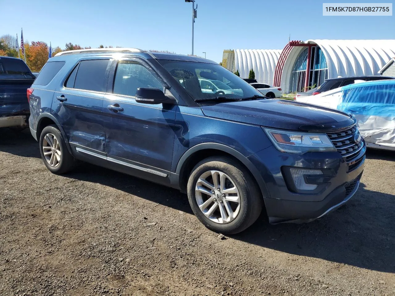 2017 Ford Explorer Xlt VIN: 1FM5K7D87HGB27755 Lot: 76809064