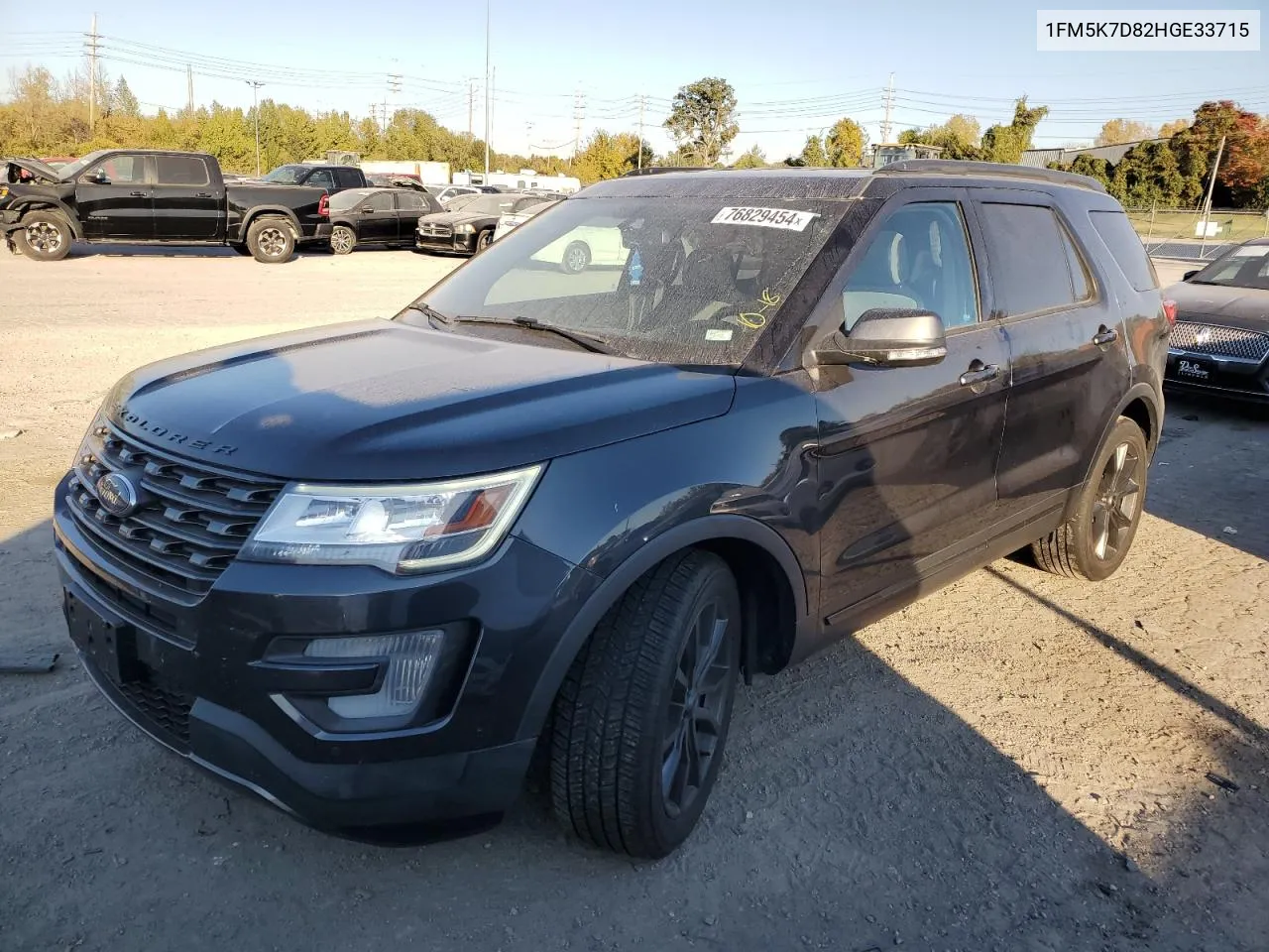 2017 Ford Explorer Xlt VIN: 1FM5K7D82HGE33715 Lot: 76829454