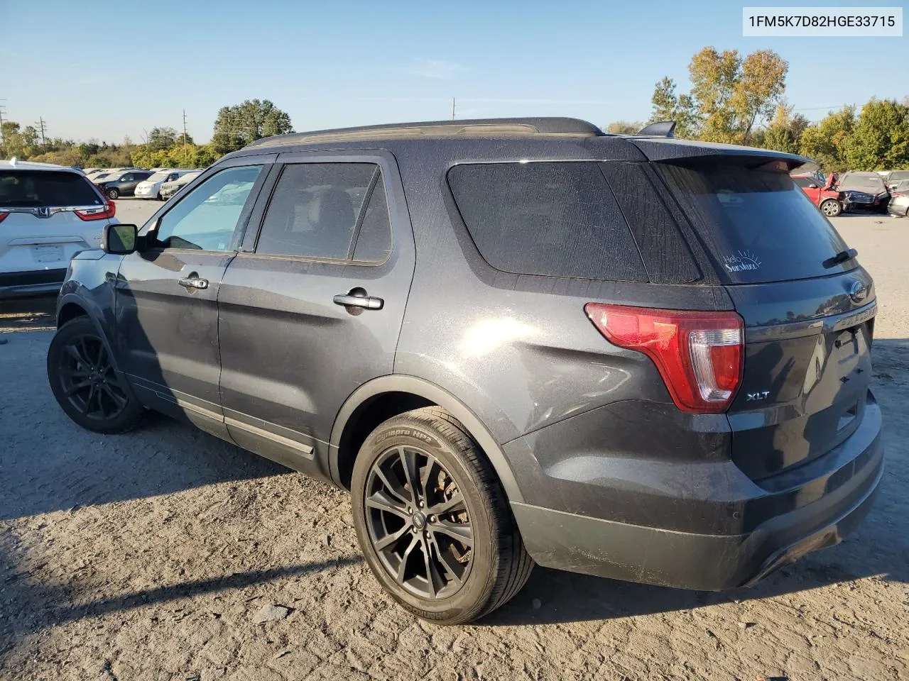 2017 Ford Explorer Xlt VIN: 1FM5K7D82HGE33715 Lot: 76829454