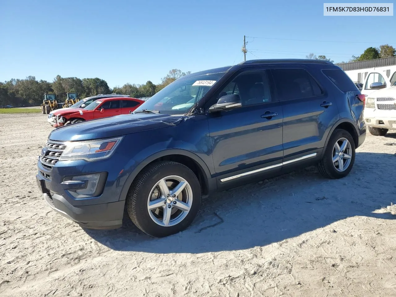 2017 Ford Explorer Xlt VIN: 1FM5K7D83HGD76831 Lot: 76843194