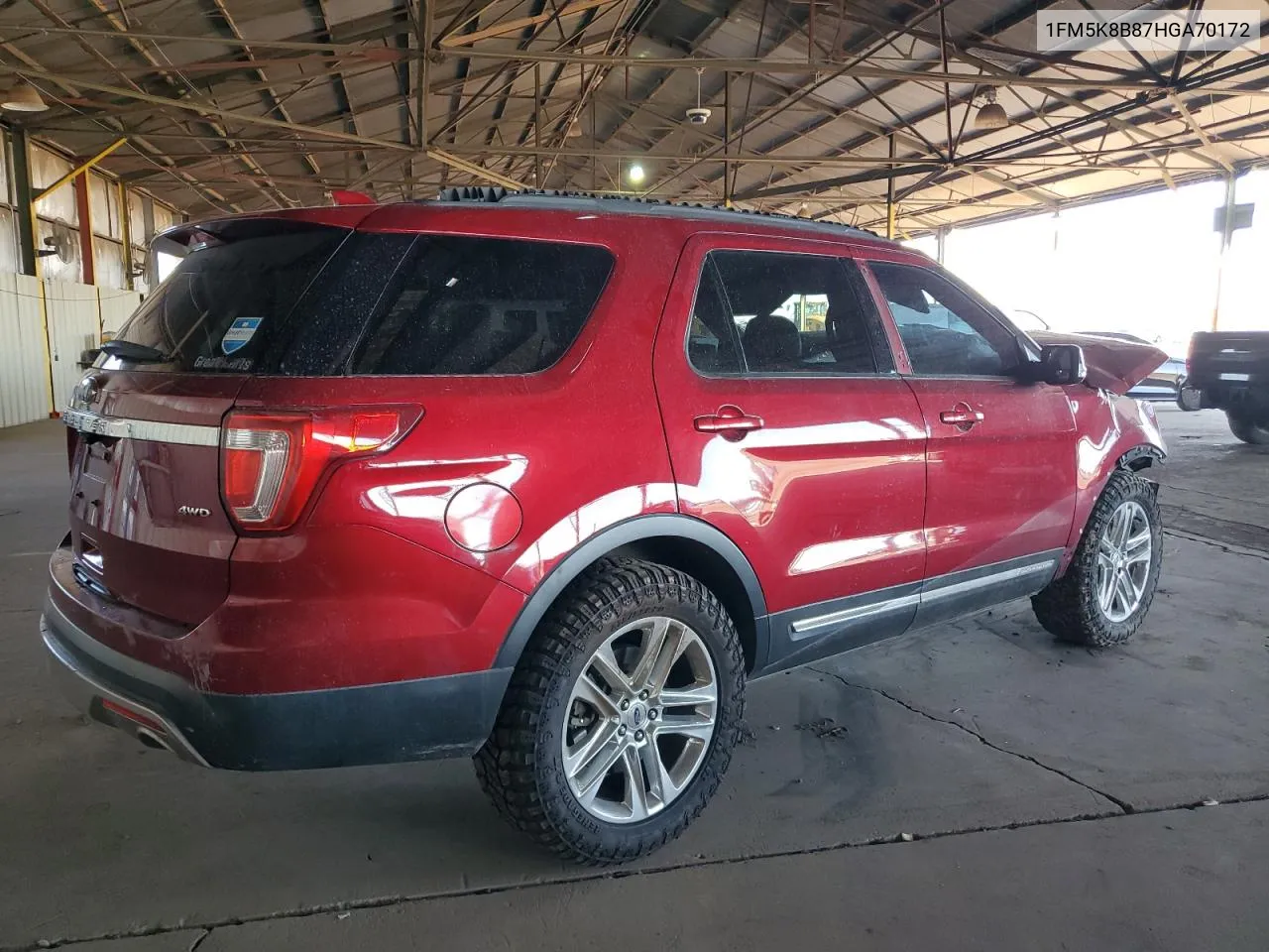 2017 Ford Explorer VIN: 1FM5K8B87HGA70172 Lot: 76872704