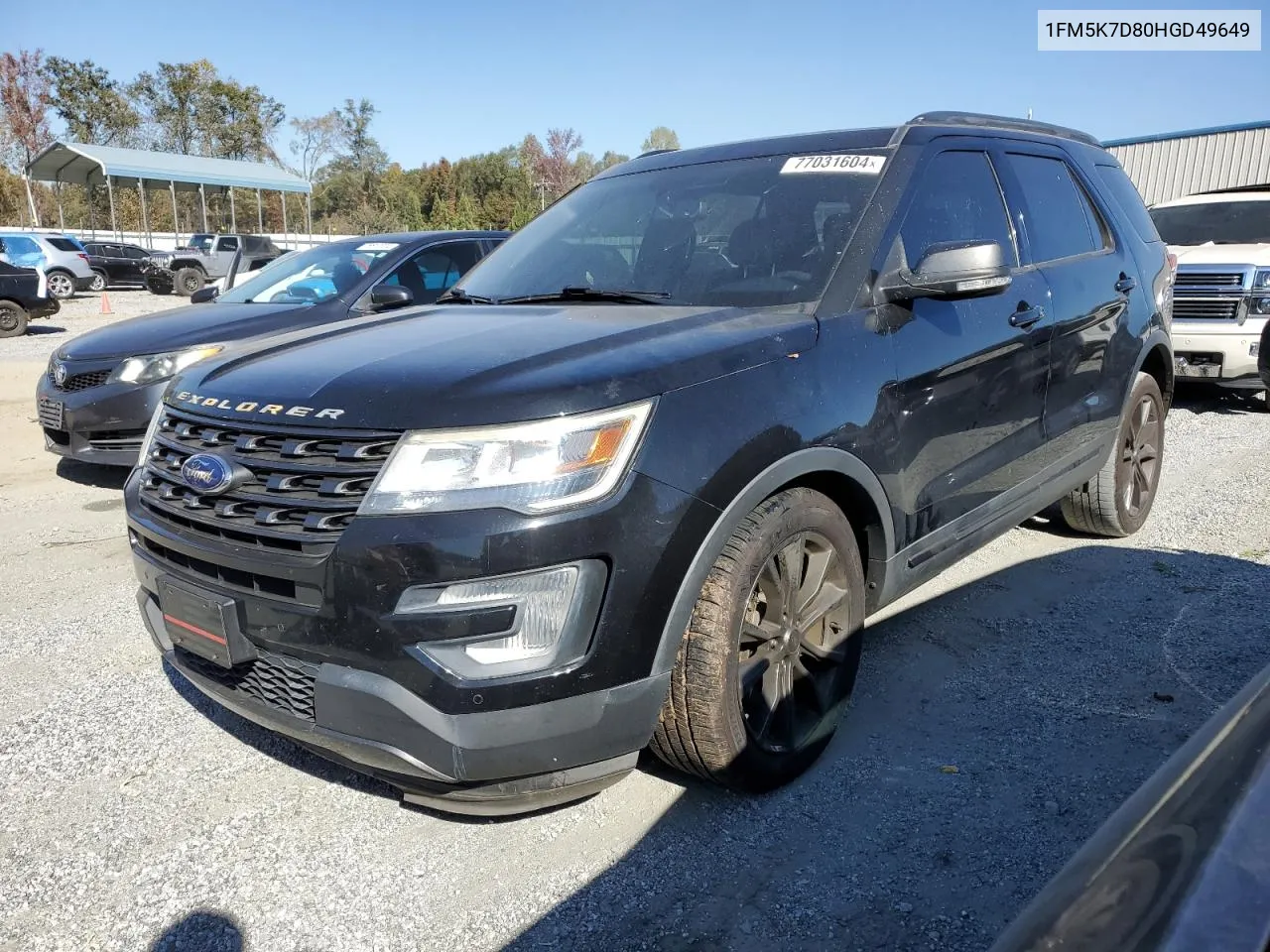 2017 Ford Explorer Xlt VIN: 1FM5K7D80HGD49649 Lot: 77031604