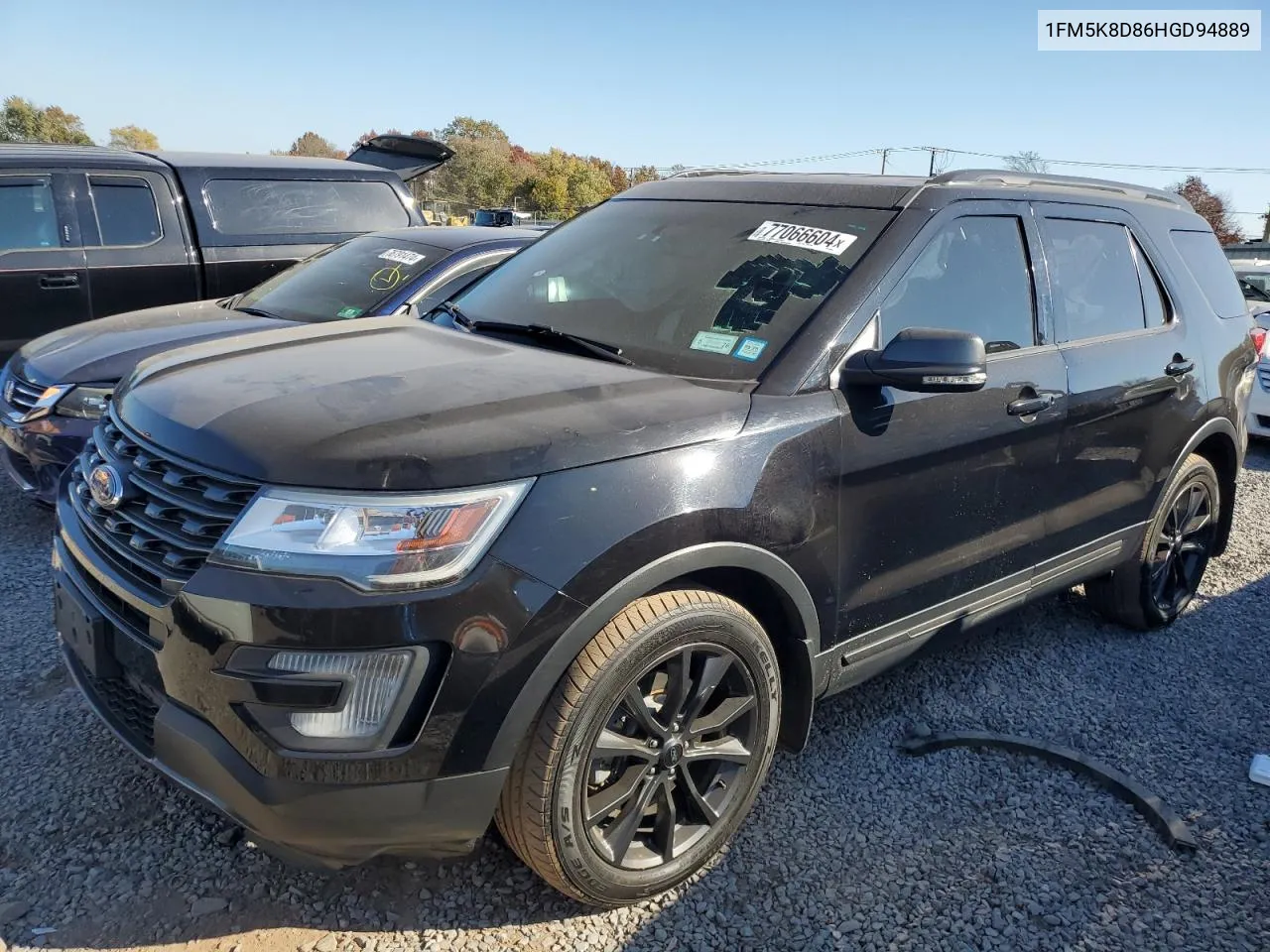 2017 Ford Explorer Xlt VIN: 1FM5K8D86HGD94889 Lot: 77066604