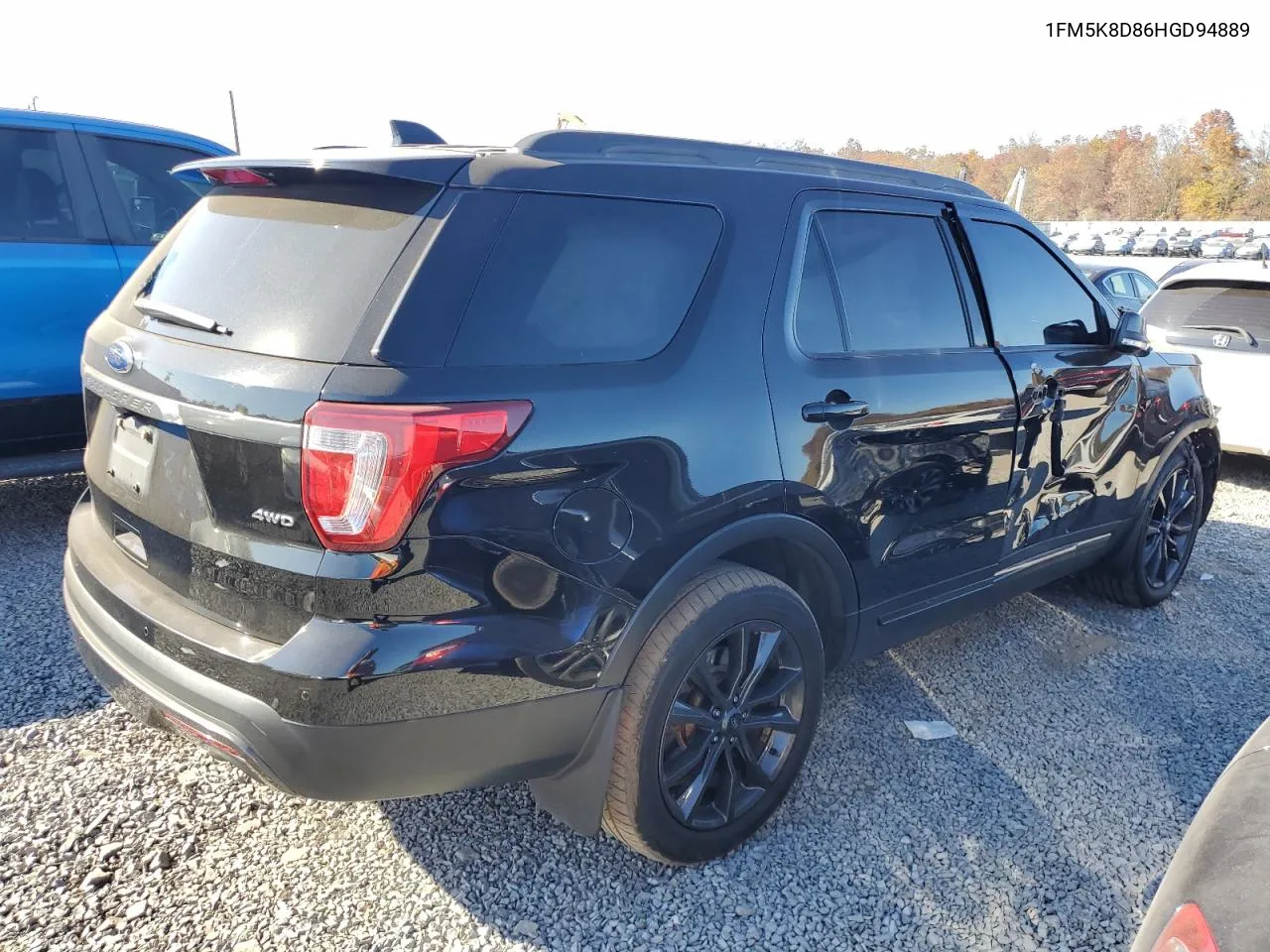 2017 Ford Explorer Xlt VIN: 1FM5K8D86HGD94889 Lot: 77066604