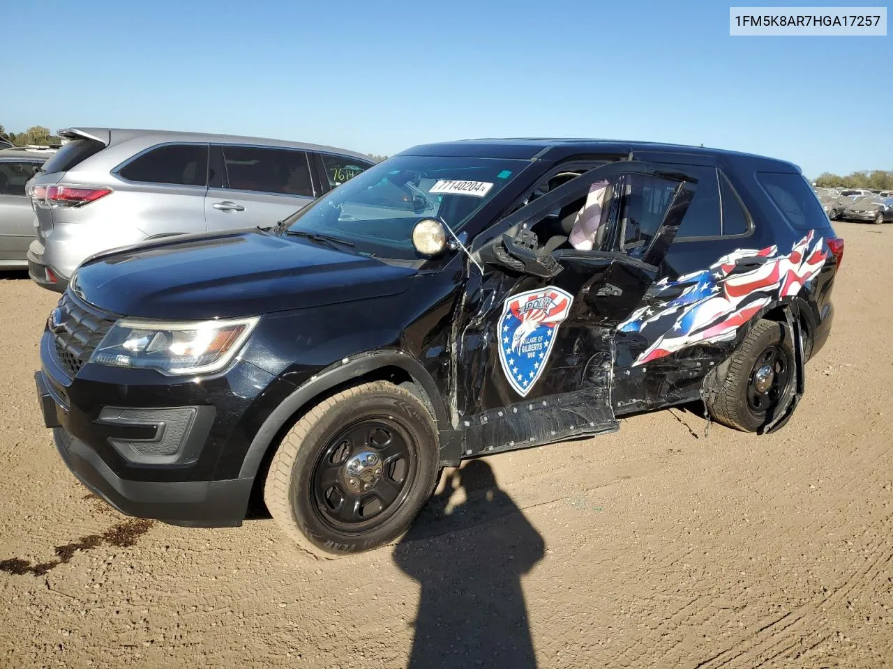 2017 Ford Explorer Police Interceptor VIN: 1FM5K8AR7HGA17257 Lot: 77140204