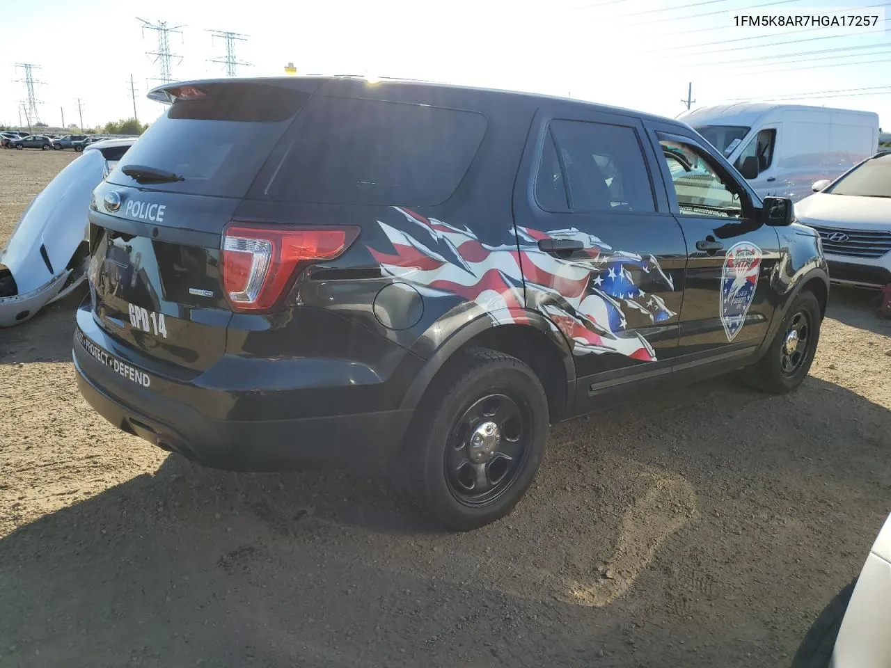 2017 Ford Explorer Police Interceptor VIN: 1FM5K8AR7HGA17257 Lot: 77140204