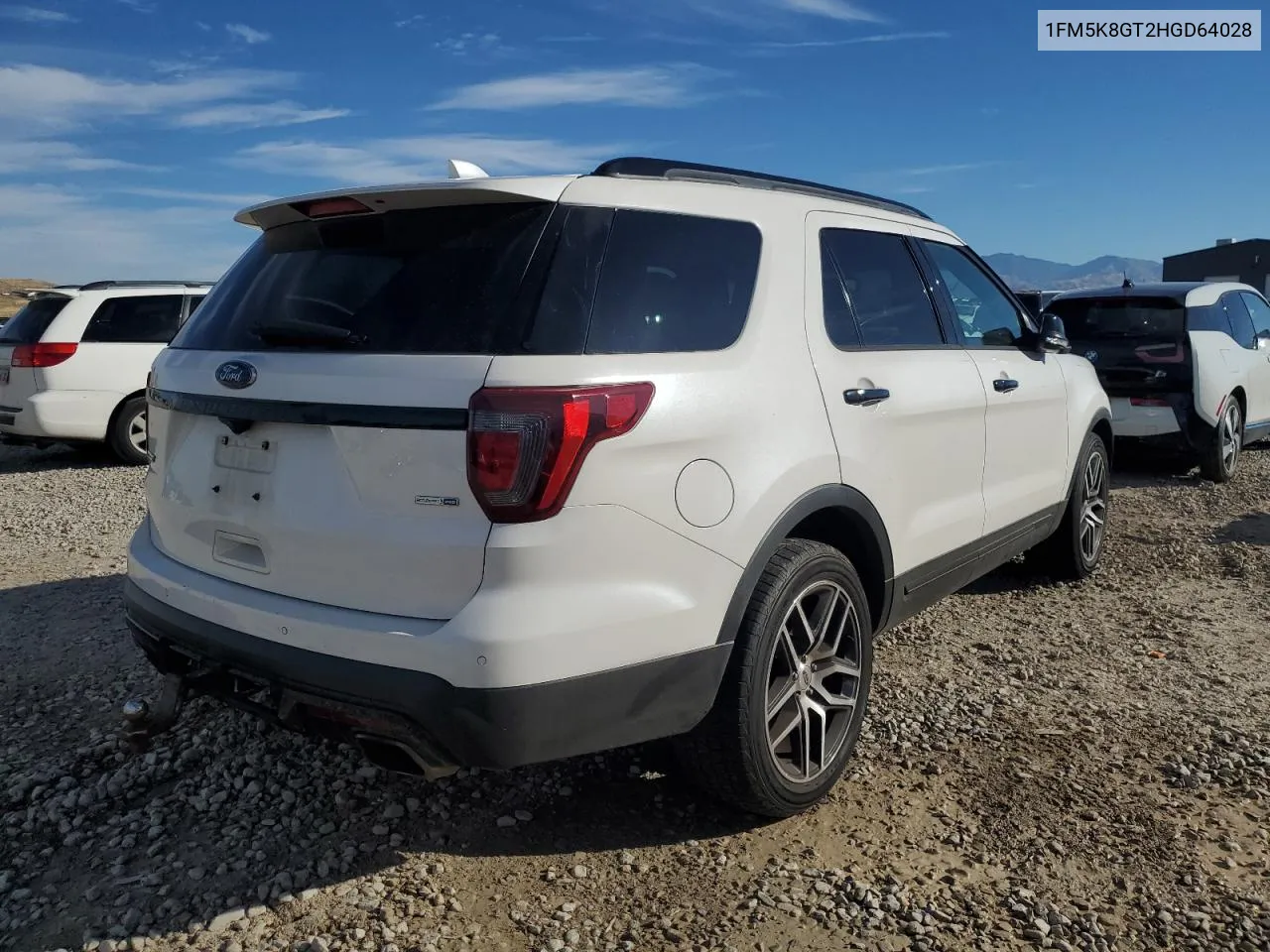 2017 Ford Explorer Sport VIN: 1FM5K8GT2HGD64028 Lot: 77161994