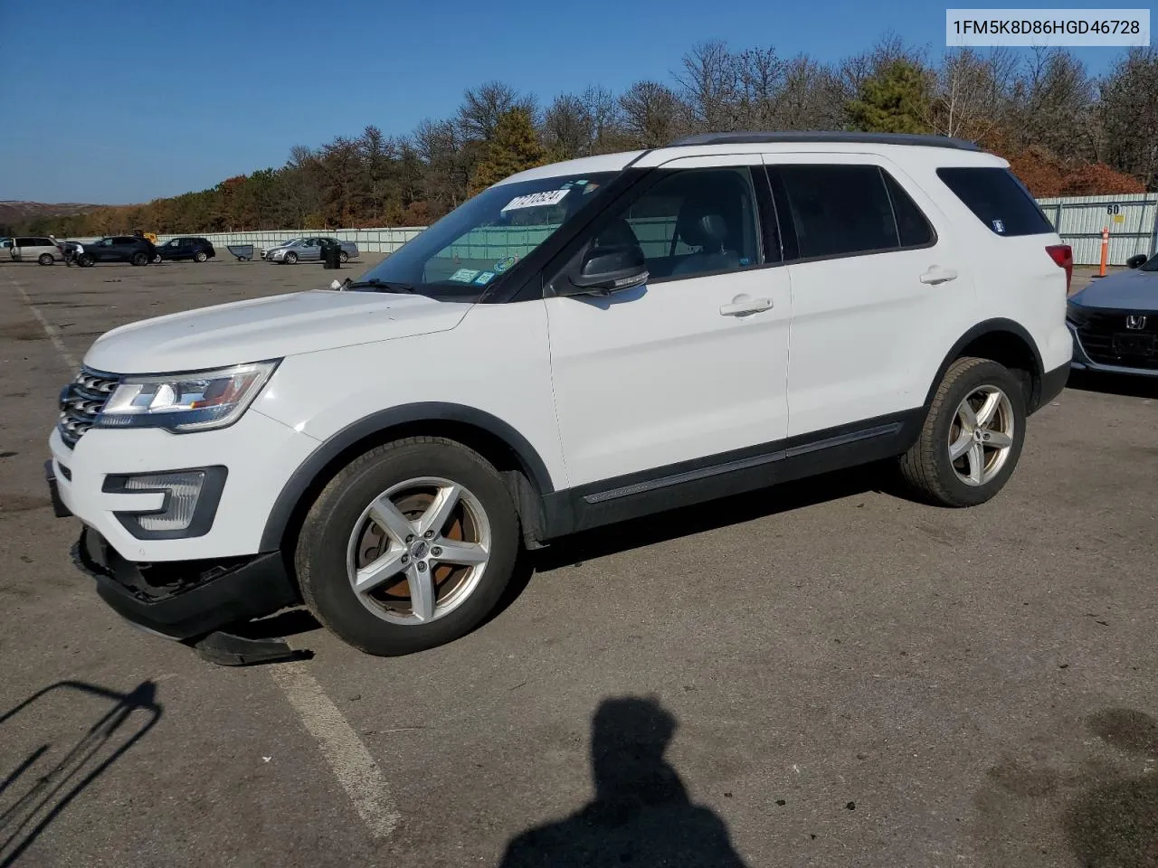 2017 Ford Explorer Xlt VIN: 1FM5K8D86HGD46728 Lot: 77210524