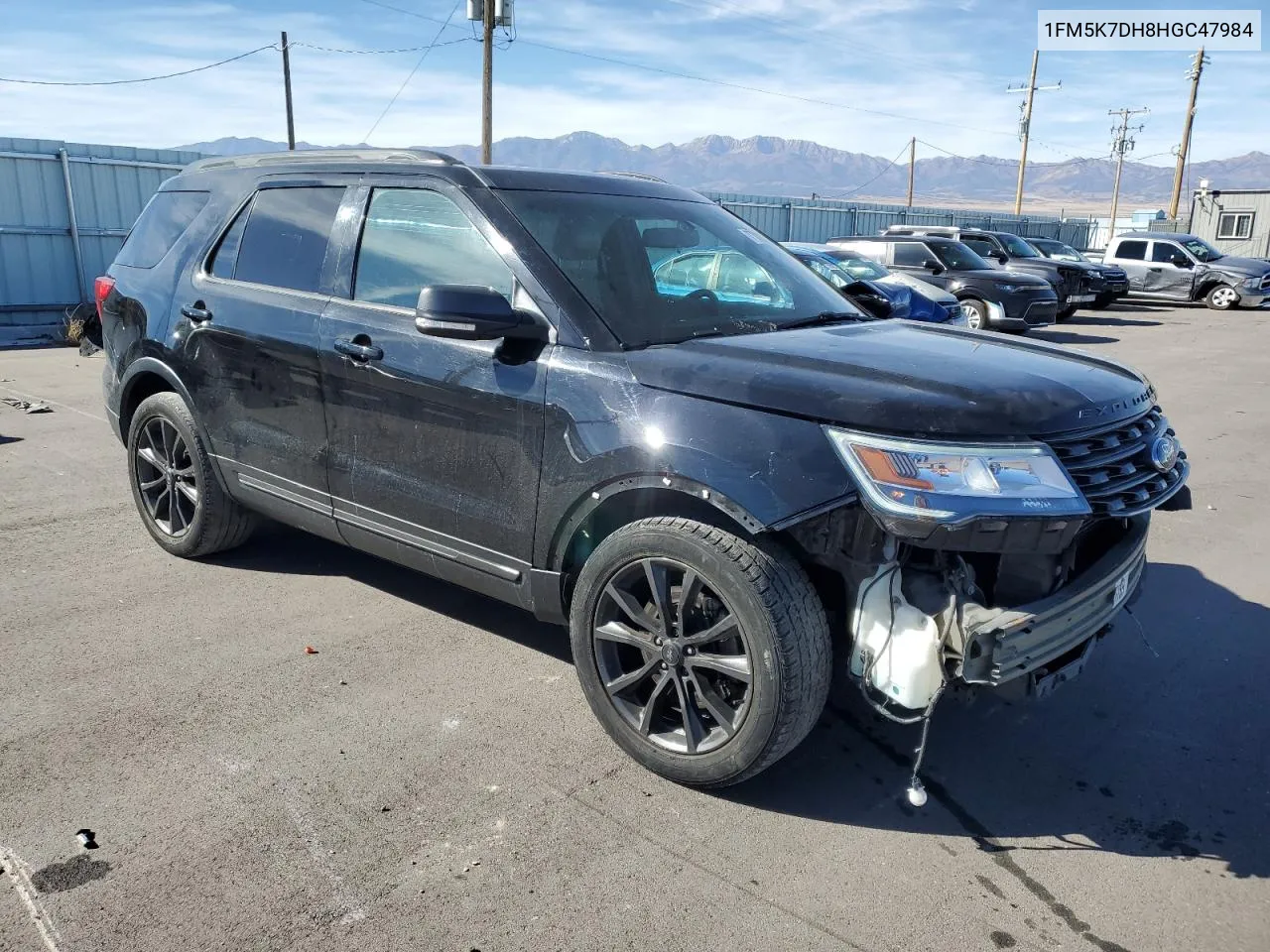 2017 Ford Explorer Xlt VIN: 1FM5K7DH8HGC47984 Lot: 77332944