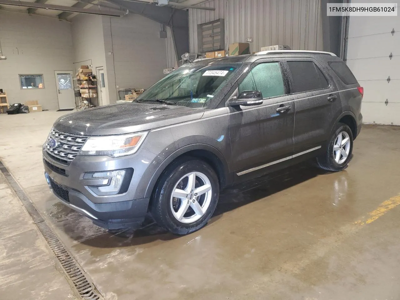 2017 Ford Explorer Xlt VIN: 1FM5K8DH9HGB61024 Lot: 77345474