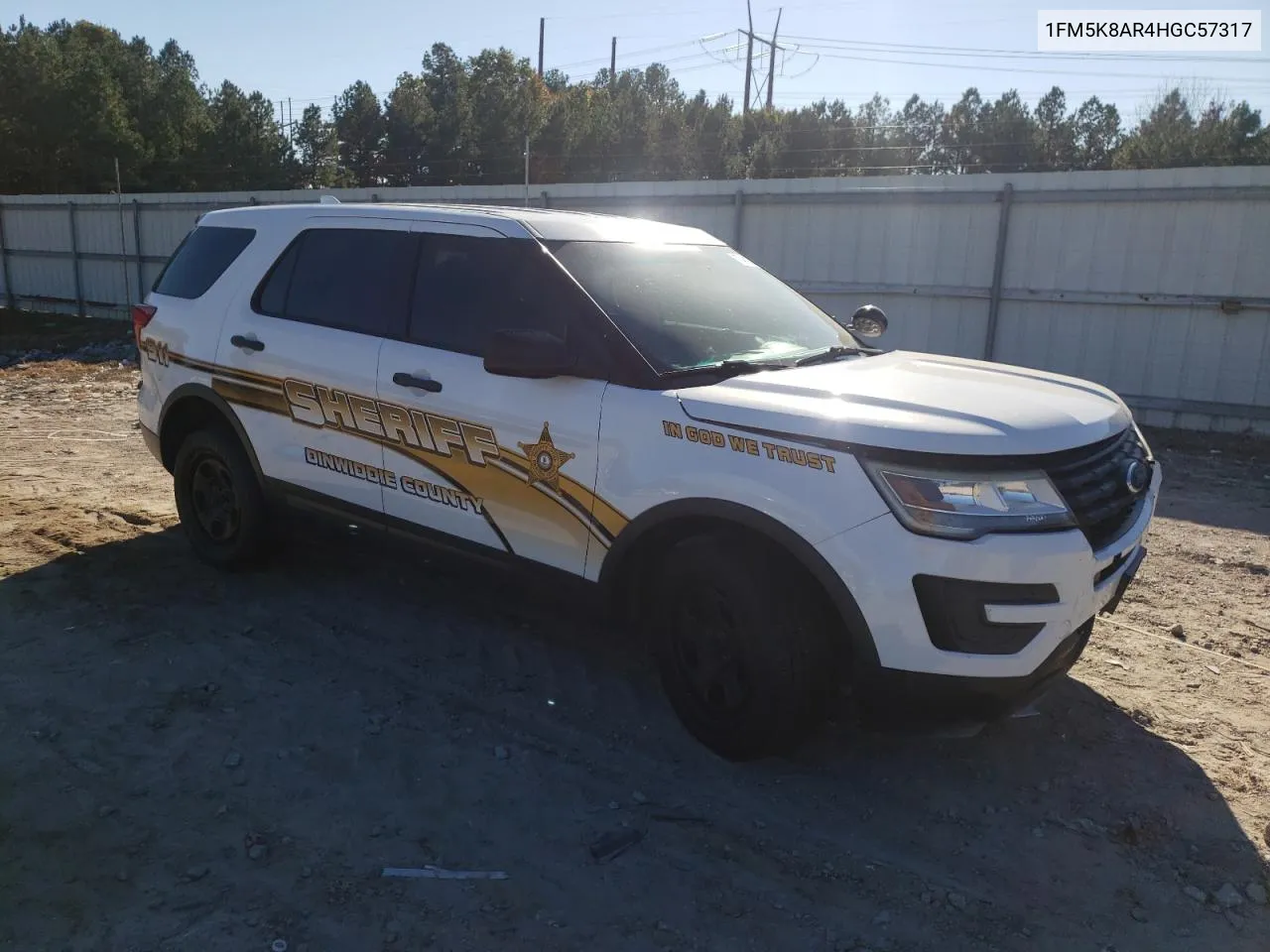 2017 Ford Explorer Police Interceptor VIN: 1FM5K8AR4HGC57317 Lot: 77461074