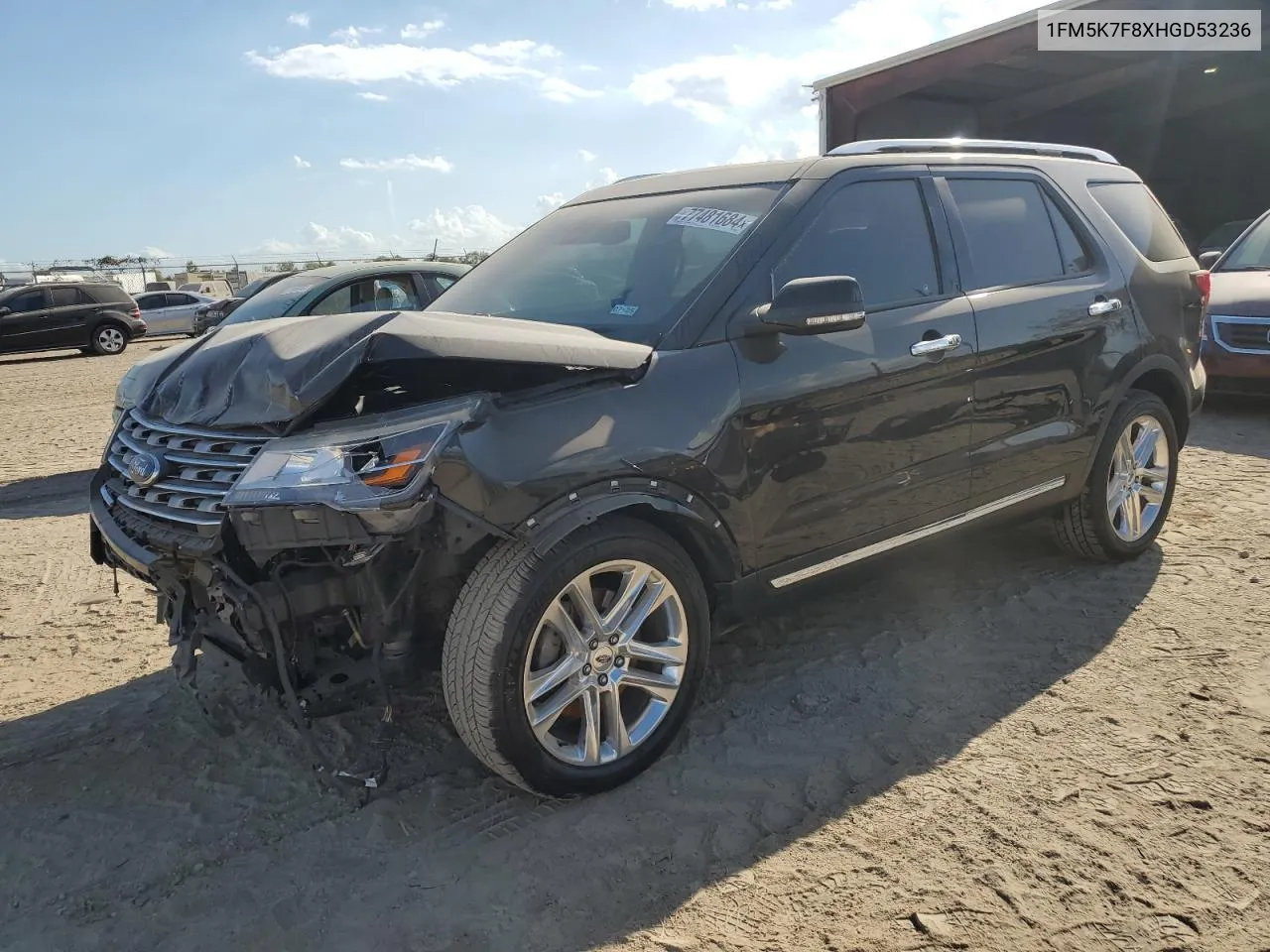 2017 Ford Explorer Limited VIN: 1FM5K7F8XHGD53236 Lot: 77481684