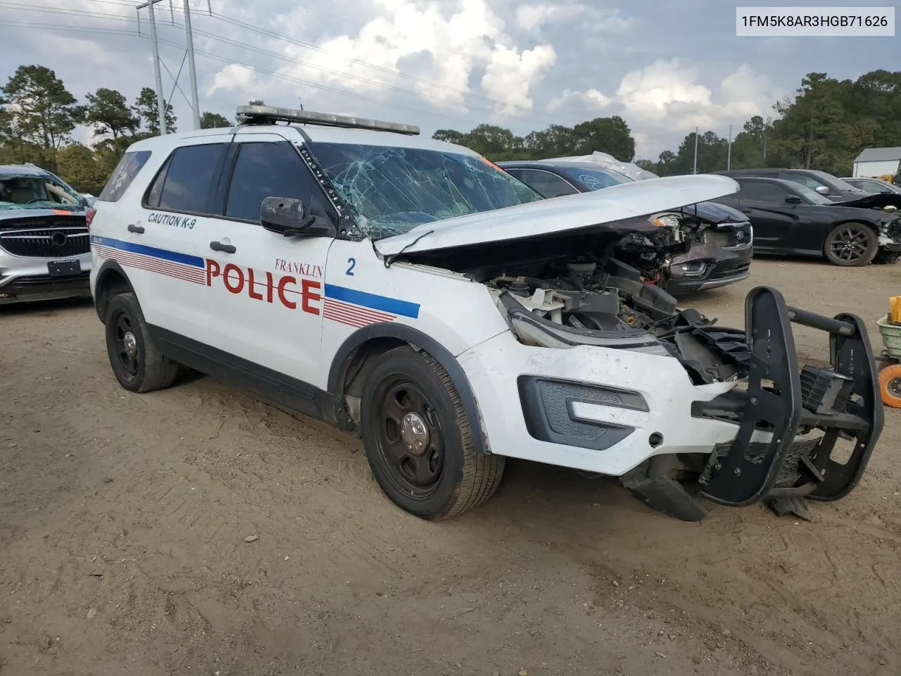 2017 Ford Explorer Police Interceptor VIN: 1FM5K8AR3HGB71626 Lot: 77545714