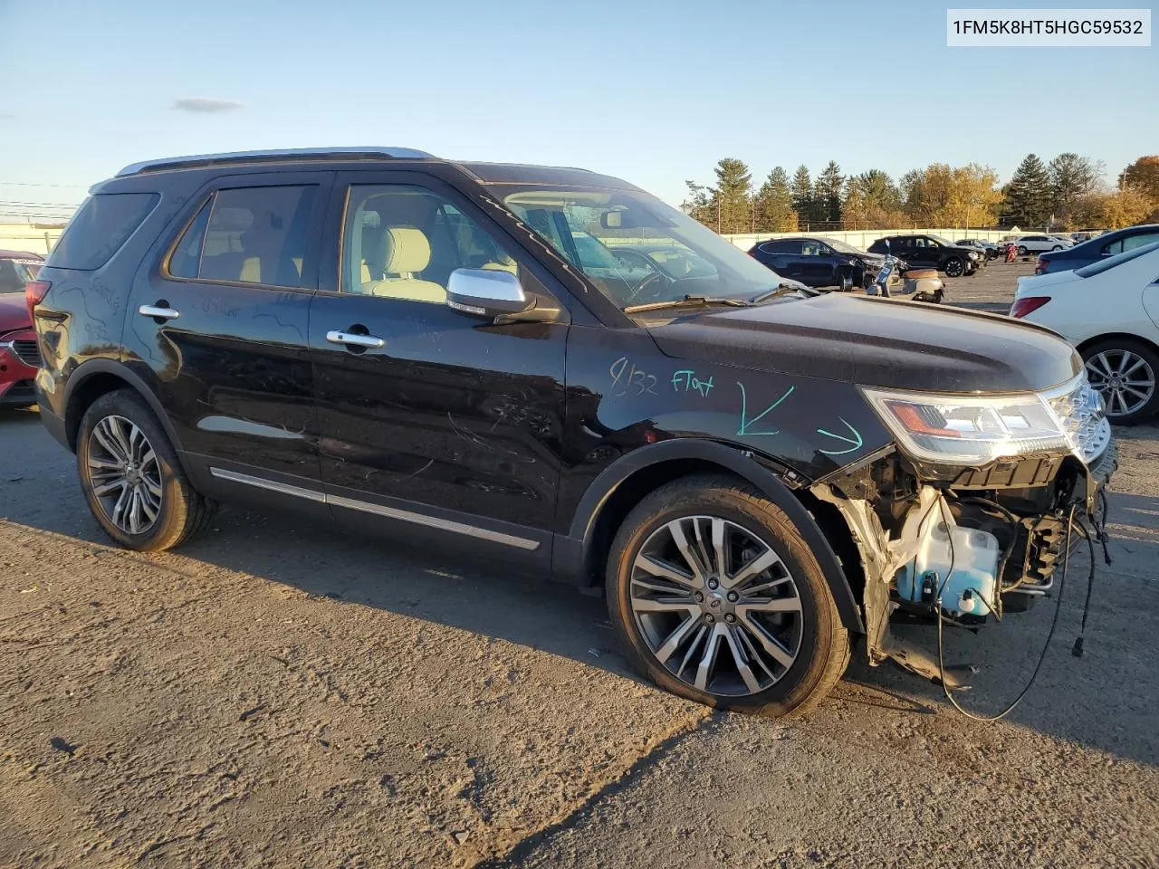 2017 Ford Explorer Platinum VIN: 1FM5K8HT5HGC59532 Lot: 77620044