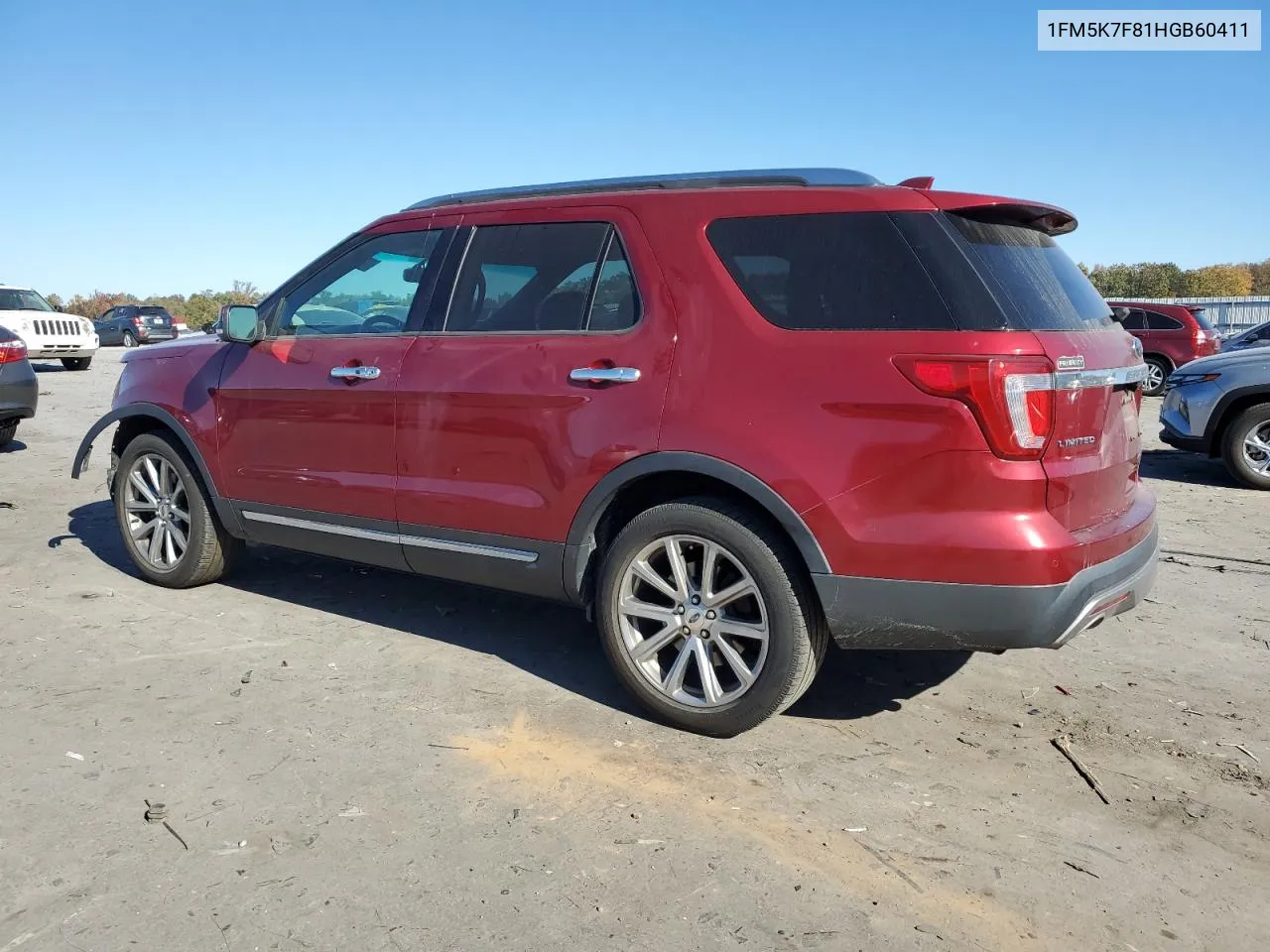 2017 Ford Explorer Limited VIN: 1FM5K7F81HGB60411 Lot: 77655774