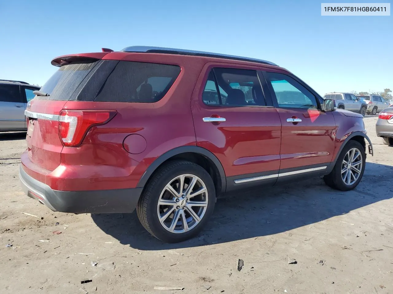 2017 Ford Explorer Limited VIN: 1FM5K7F81HGB60411 Lot: 77655774