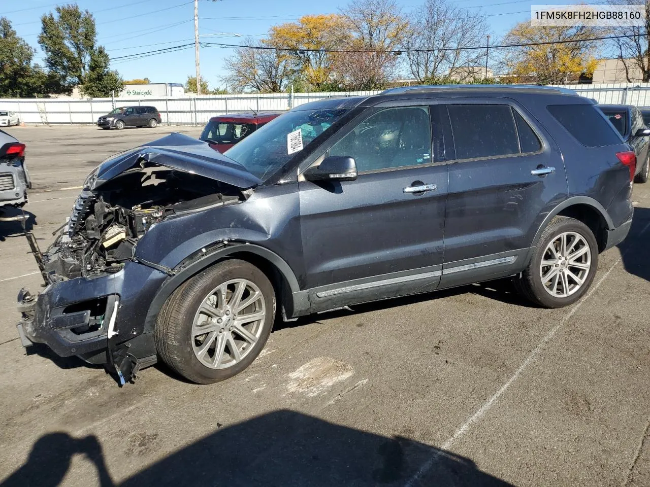 2017 Ford Explorer Limited VIN: 1FM5K8FH2HGB88160 Lot: 77681984