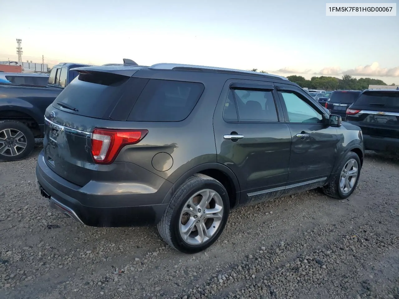 1FM5K7F81HGD00067 2017 Ford Explorer Limited